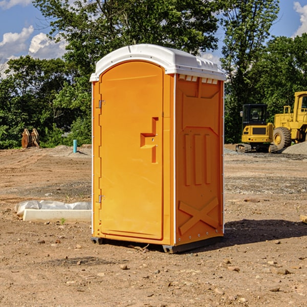 how often are the portable restrooms cleaned and serviced during a rental period in Salisbury Mills